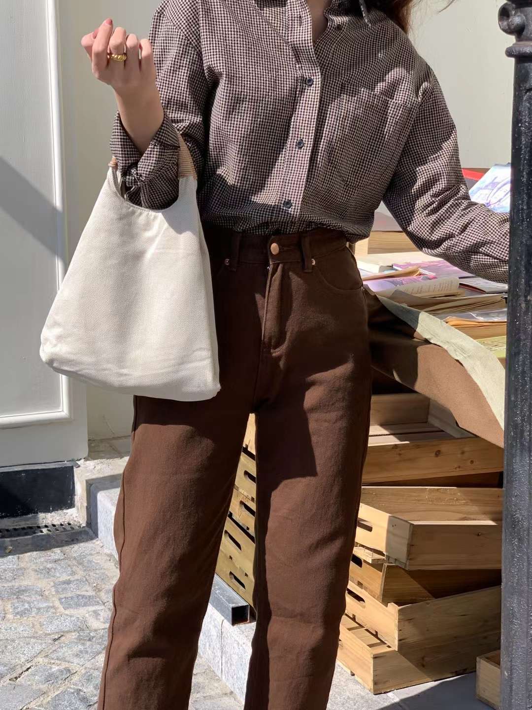 コットン ハンドバッグ　AS45-3168