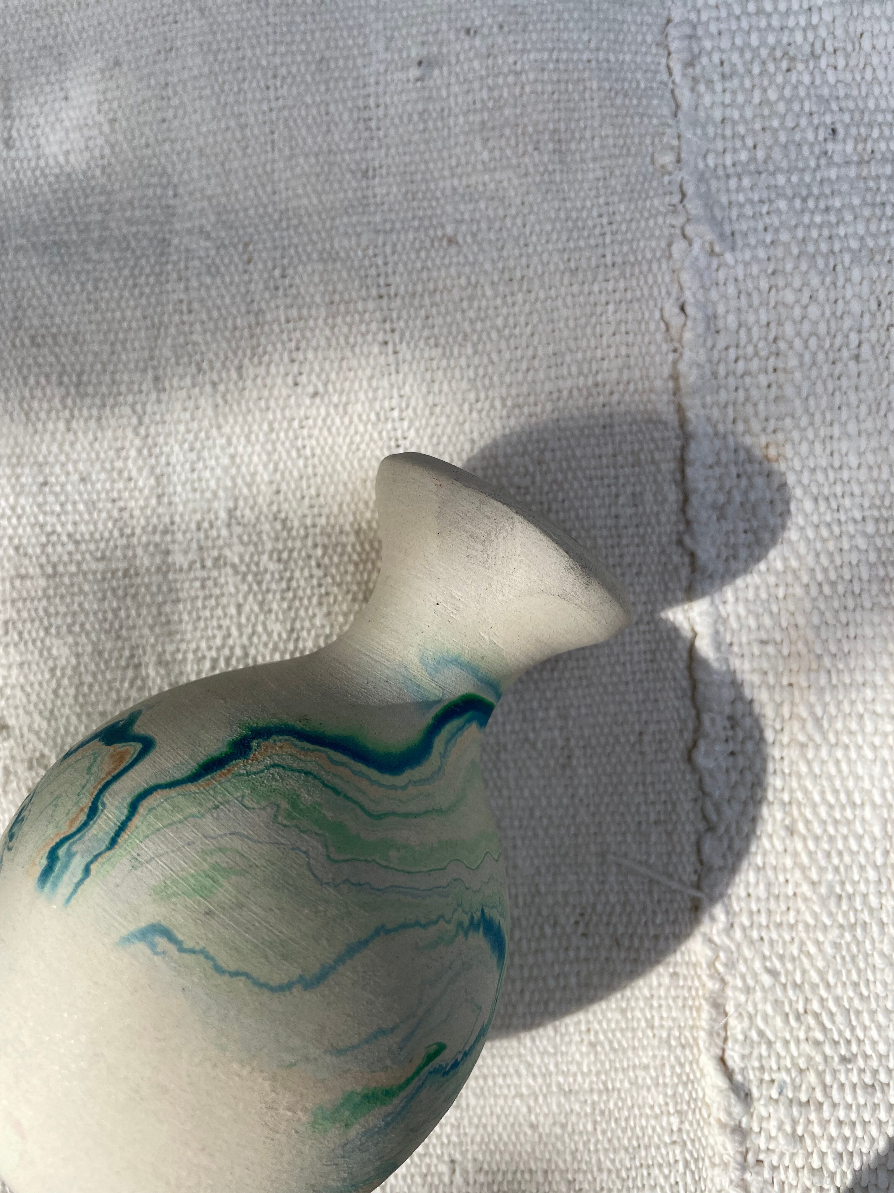 Vintage Nemadji Pottery Green Swirl/ ヴィンテージ ネマージ 陶器 | hemm