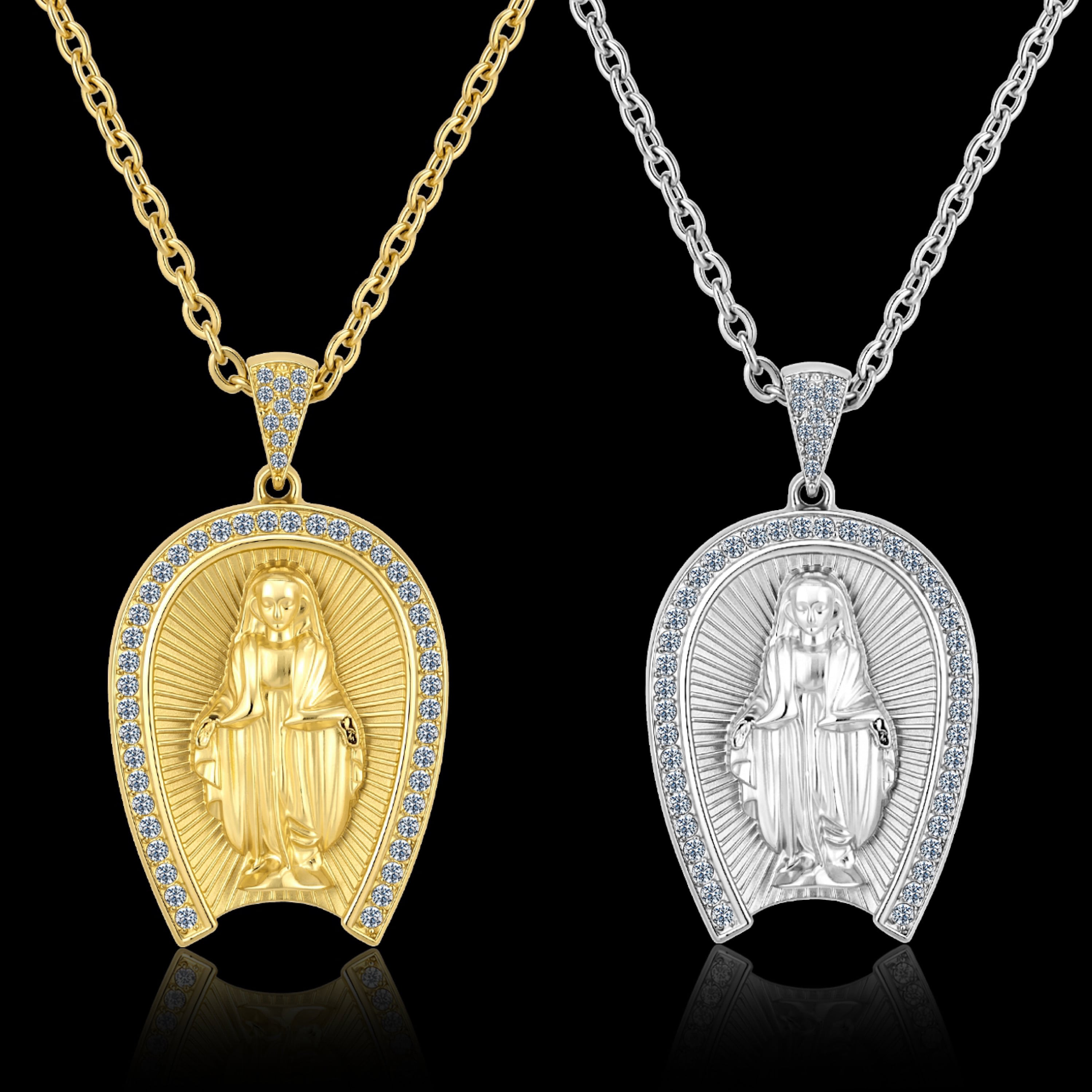 316L Horseshoe maria necklace