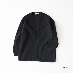 リネン RINEN 30/1オーガニック天竺ダイヤキルティング トッパーカーディガン(R17512)全3色