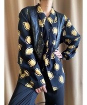 mode black real leather vest-3663-9