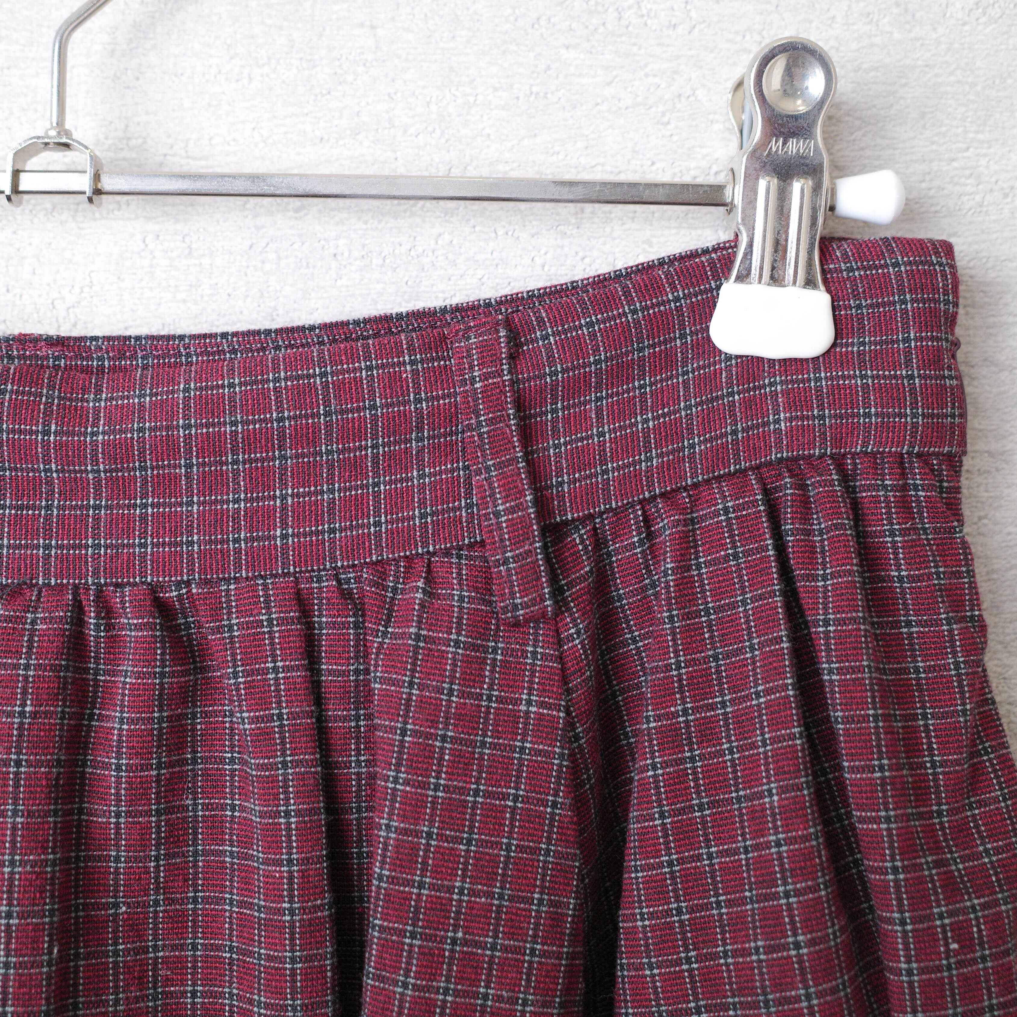 [NEW] CLANE	CHECK FLARE SKIRT 17109-6051