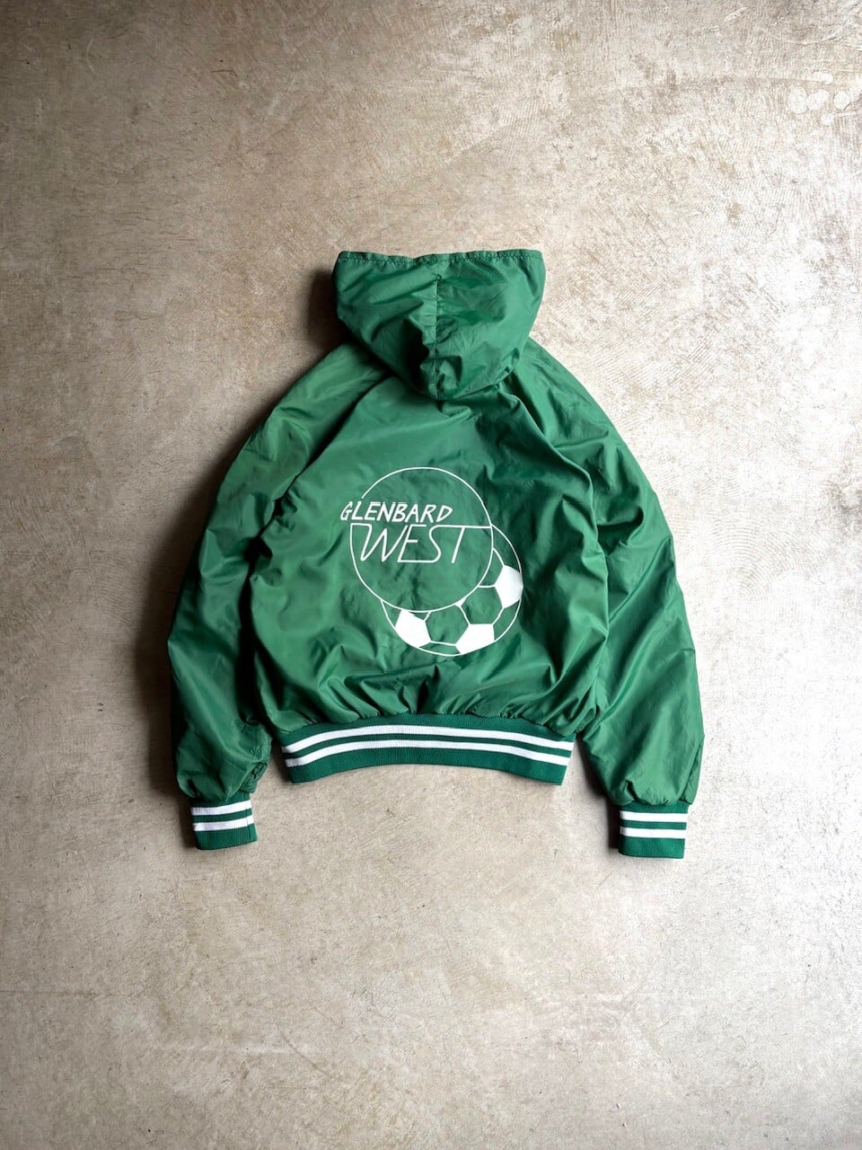 USA製 80's Prairie Trails Sportswear NYLON ANORAK PULLOVER JACKET “GLENBARD WEST"