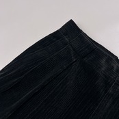 DOLCE ELEGANTE ドルチェ ベロア調 タック スラックスパンツ サイズ 79 /日本製/ブラック系/メンズ