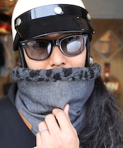 ROBIN NECK WARMER デニムBK&ブラックレオパード