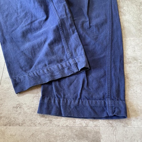 50-60s Reb フレンチワーク コットン ブルー パンツ W34 詳細写真5