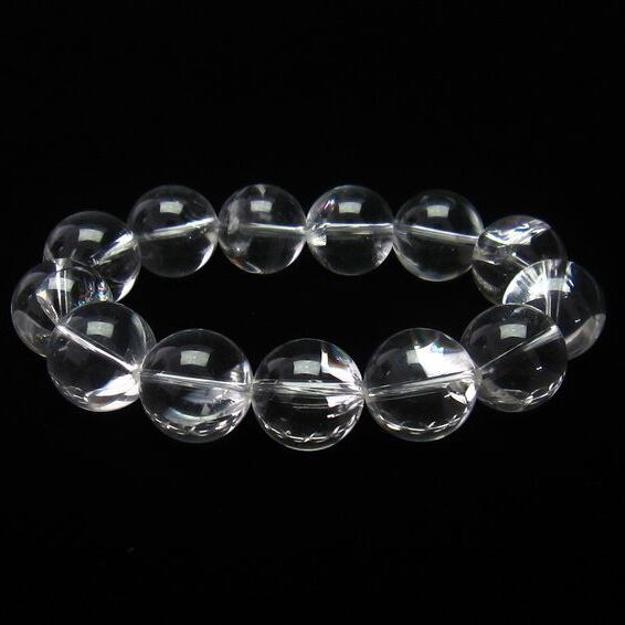 アイリスクォーツ 水晶 ブレスレット 虹入り 17mm  おまかせ便 111-11242