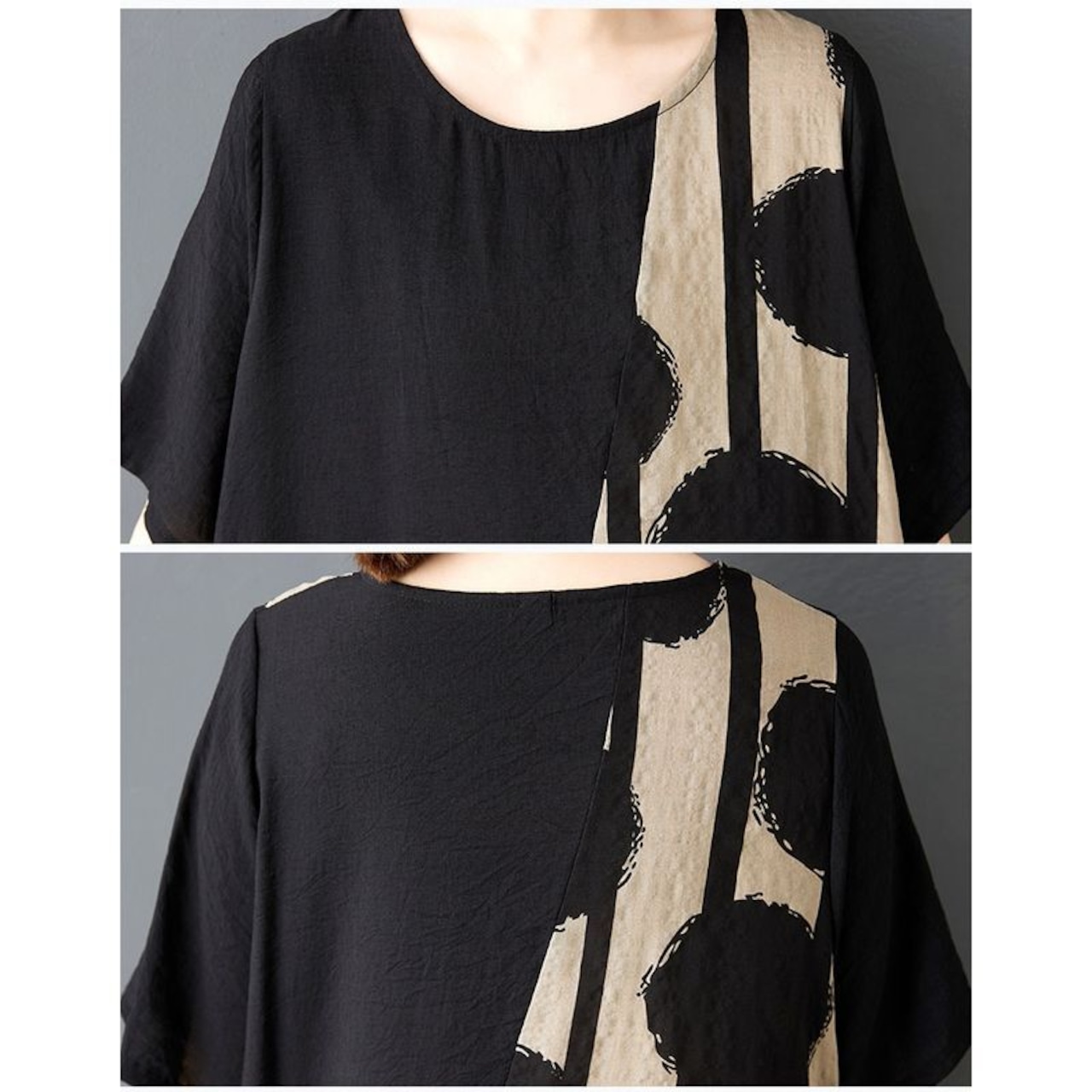 アートパターン Aライン ワンピース  30161