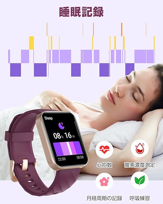 RUIMEN スマートウォッチ iPhone アンドロイド対応 通話機能付き Smart