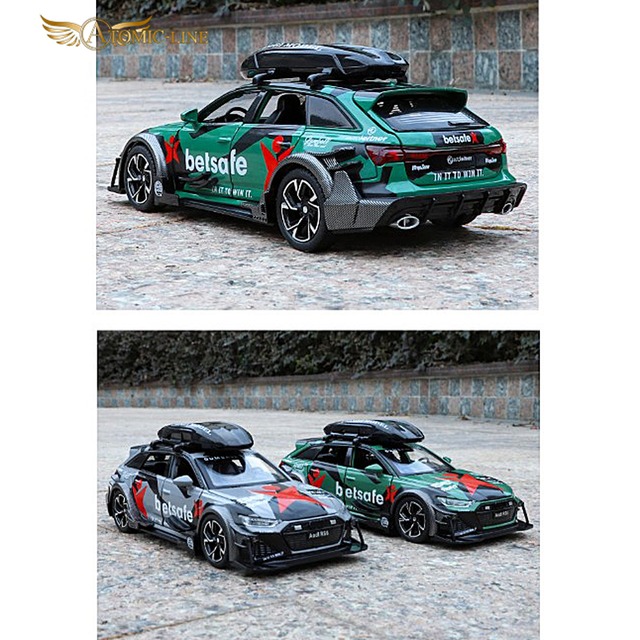 アウディ RS6 DTM ミニカー 1/32 全2色 ライト点灯 エンジンサウンド 合金モデル 模型 ジオラマ