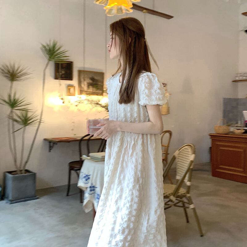 スリーブドレス サマーロングスカート 夏物 スーパーモール43785856238