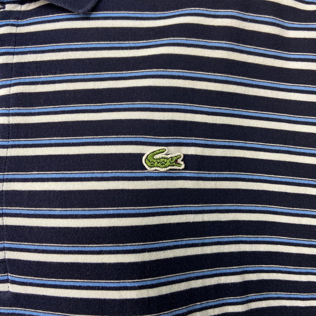 LACOSTE フレンチラコステ Tシャツ地 ボーダー ポロシャツ メンズXL 