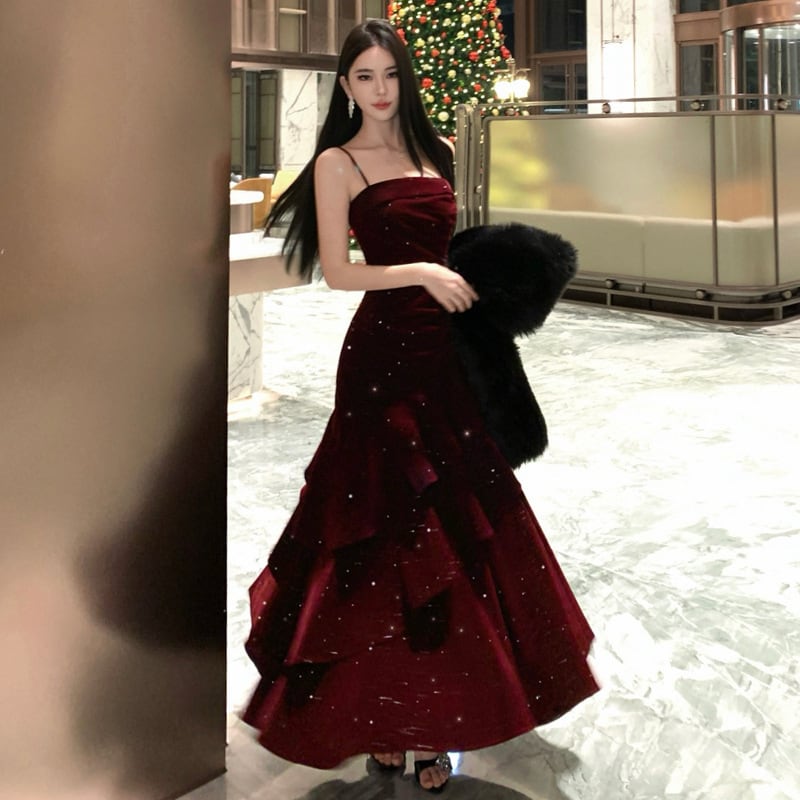 ロングドレス キャバドレス セクシー カットアウト レース キャミワンピ レースアップ スリムフィット デート 指名 JC2-XHY6-141-93180650