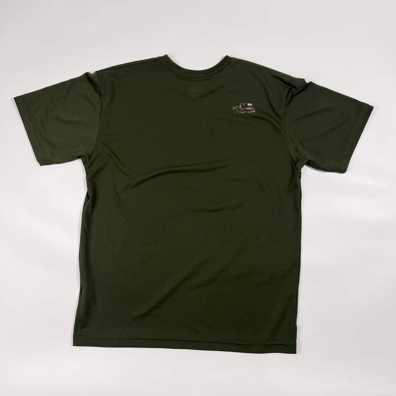 THE NORTH FACE ノースフェイス 迷彩 カモフラ ロゴ ドライ 半袖 Tシャツ サイズ M /カーキ系 メンズ アウトドア NT31405