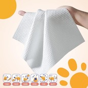 SUNNY DOGGY ペット ウェットティッシュ 厚手 大判サイズ 80枚×6個 犬 ボディシート 足拭きシート 耳・目の周り 全身清潔用 猫 ペット用 なめても安心 ノンアルコール 無香料