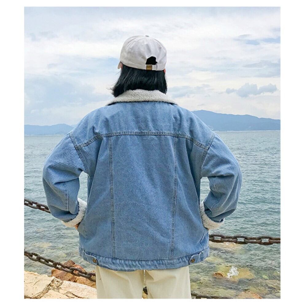 即納&送料無料】 デニムボアブルゾン レディース デニムジャケット lia