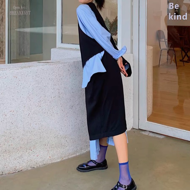 レトロ　ロングワンピース　10666