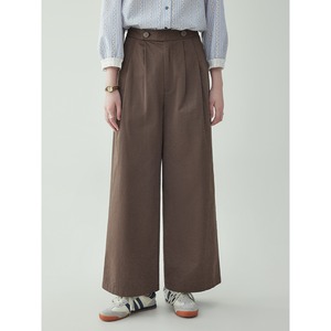 high waist tuck wide pants