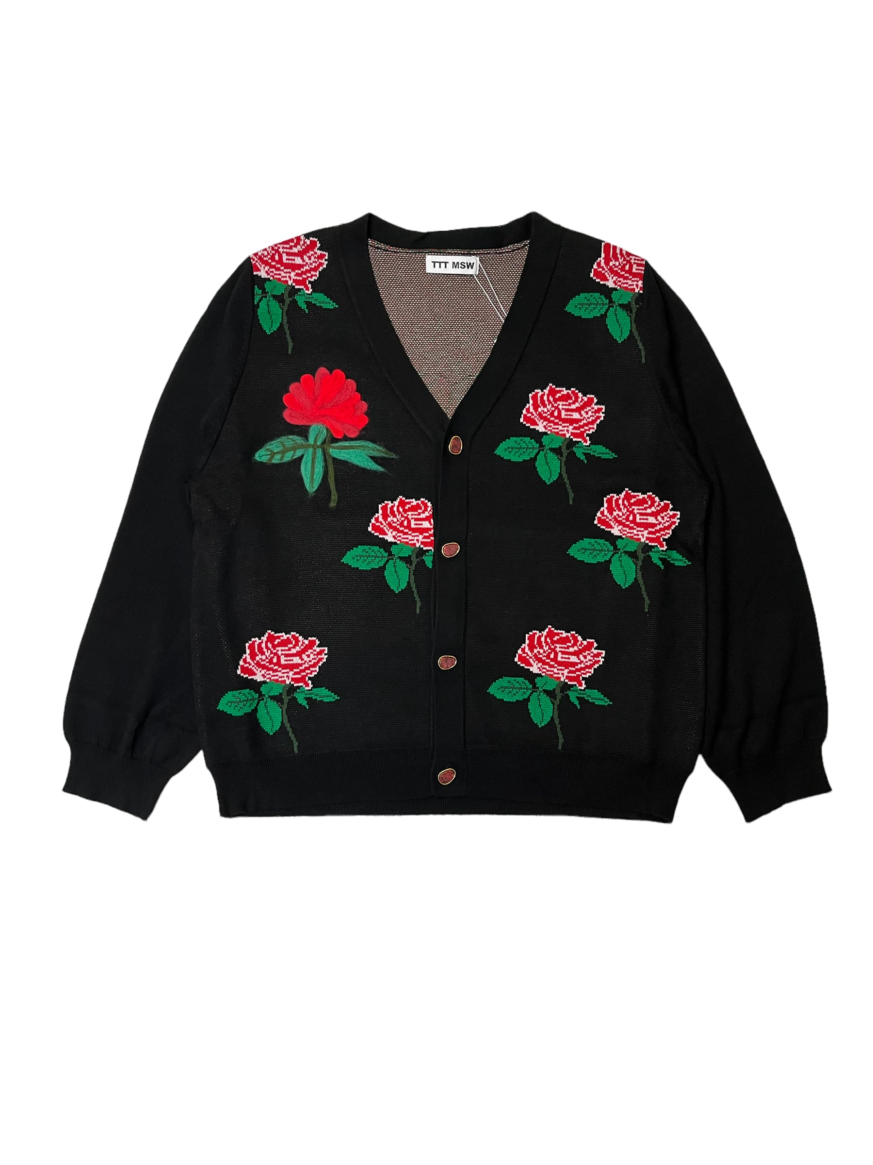 ttt_msw Rose Jacquard Knit Cardigan