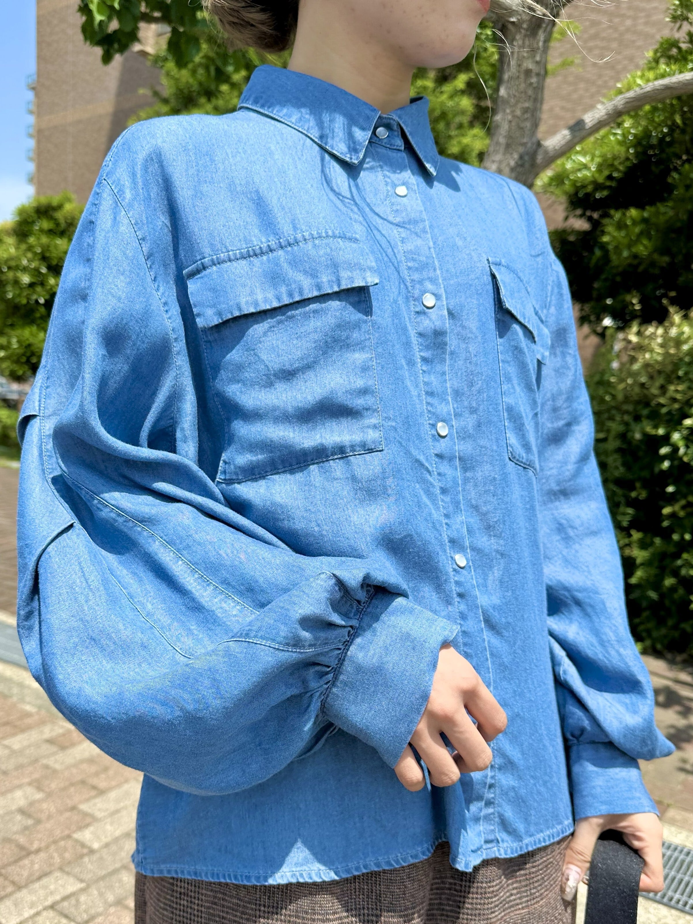 Eimee Law テンセルデニム ドロップショルダーシャツ Eimee Law テンセルデニムドロップショルダーシャツ : dimanche