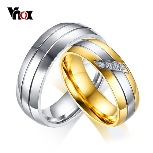 【送料無料】 レディース リング 指輪 エレガント AAA キュービック ジルコニア メンズ マット シルバー ゴールド ステンレス カップル 40000699