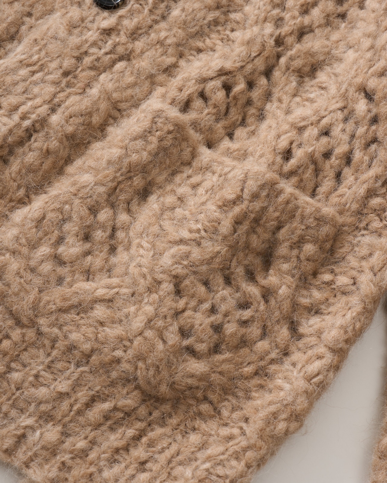 Fluffy Hand Lacy Cardigan Knit
