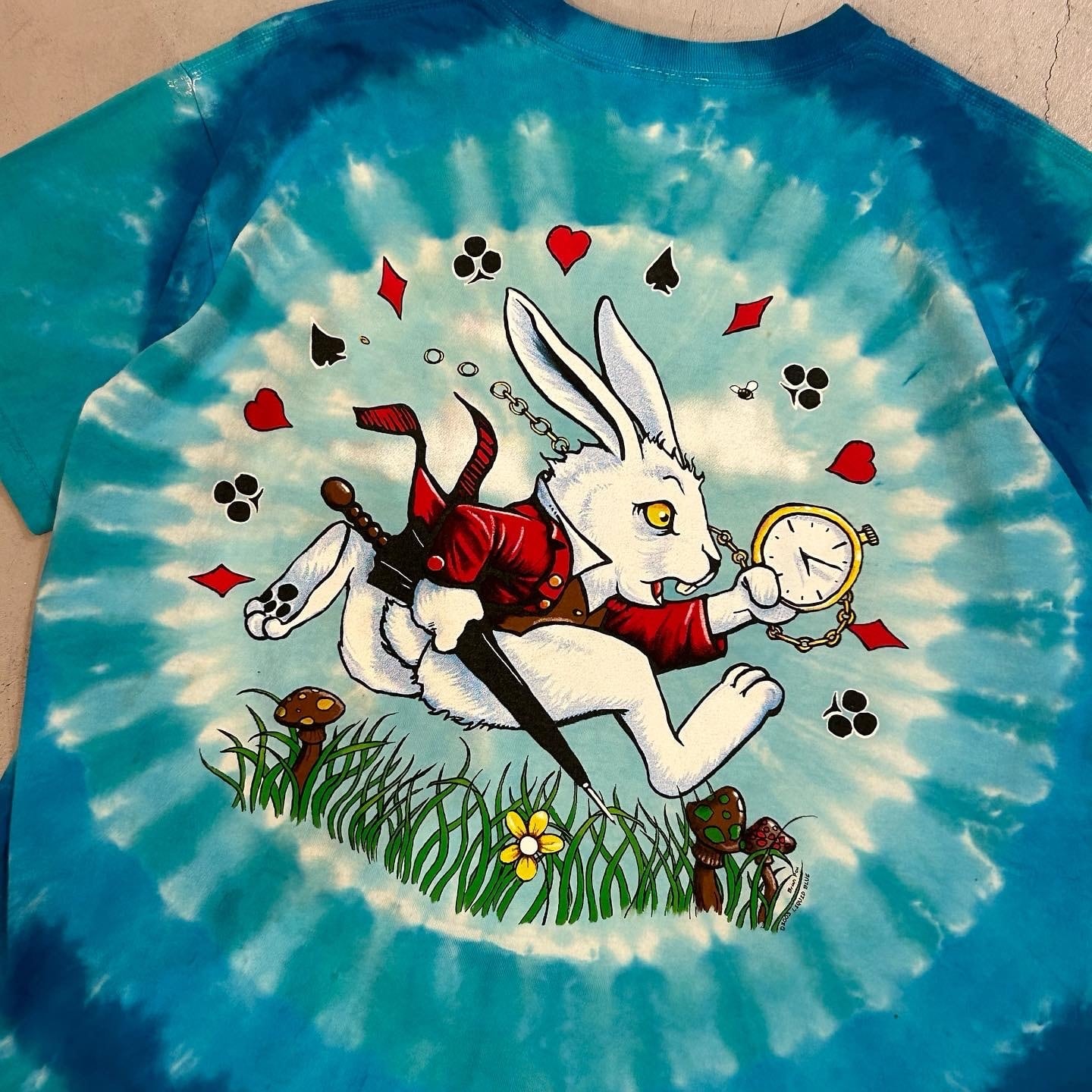 ヴィンテージ】90s Alice in wonderland うさぎTシャツ USA製】90s