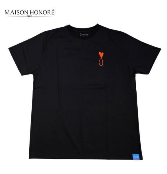 メゾンオノレ パリ Tシャツ 半袖 クルーネック Tシャツ メンズ Maison Honore Paris Tiphanie Black x Red