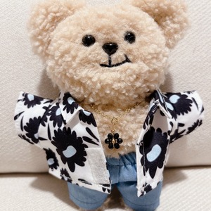 パンゴムフラワーアクセサリー　ビーズ　チャーム　ネックレス　小物　グッズ