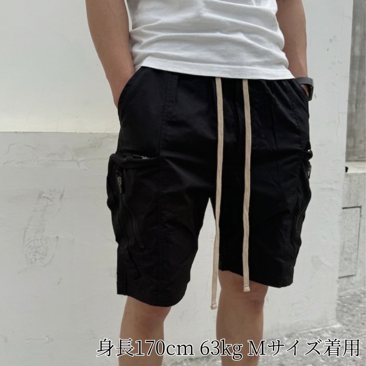 【限定入荷】アシンメトリージップカーゴショーツ(IBROWN-431)