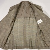90s シルク混 PIERRE BALMAIN ピエールバルマン チェック 背抜き テーラードジャケット/マルチ メンズ ビンテージ