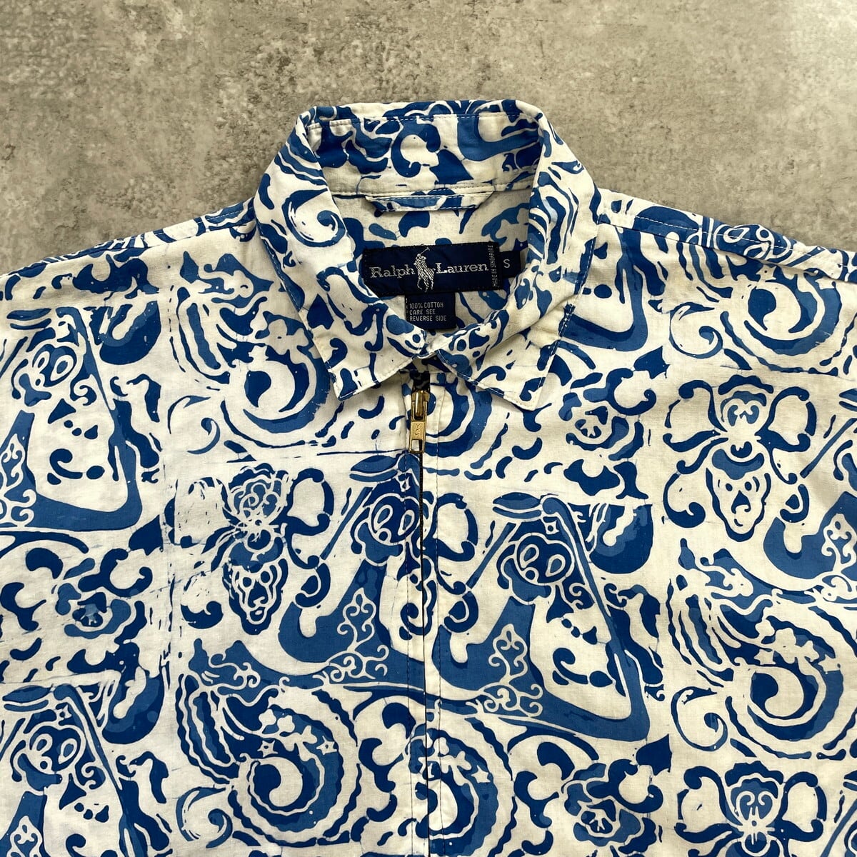 80年代～ Ralph Lauren ラルフローレン 総柄 スイングトップ メンズM