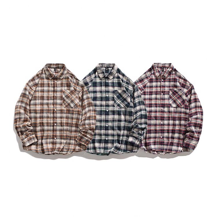 ★VINTAGE COLORBLOCK PLAID SHIRT　　　A0760