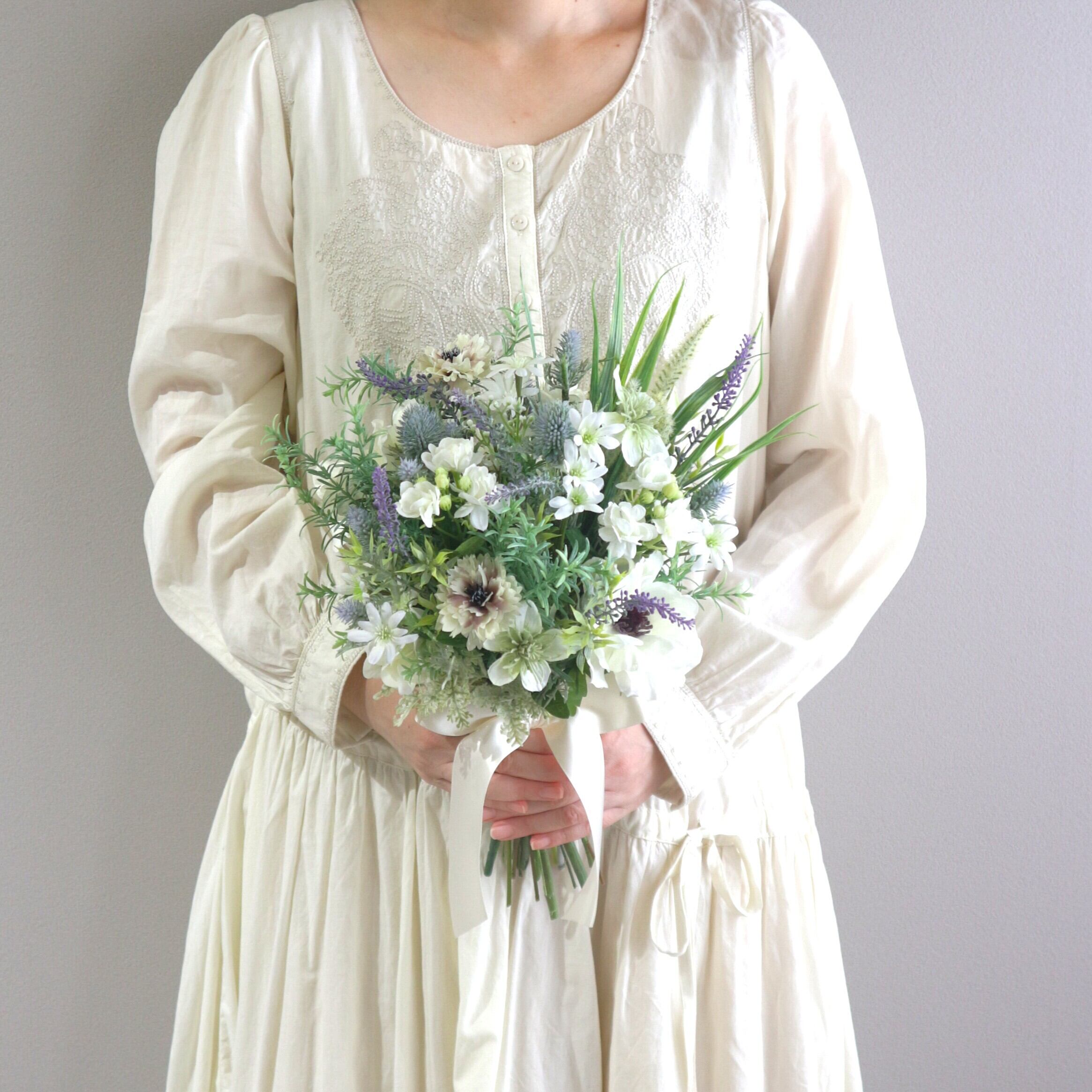 ミックスカラーのクラッチブーケ＆ブートニアSet | Luna et Lily