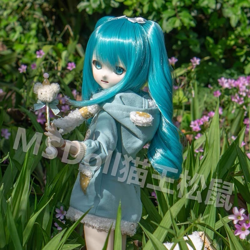 初音ミク ツインテール セットウィッグ BJD 1/3 1/4 1/6 かつら 耐熱