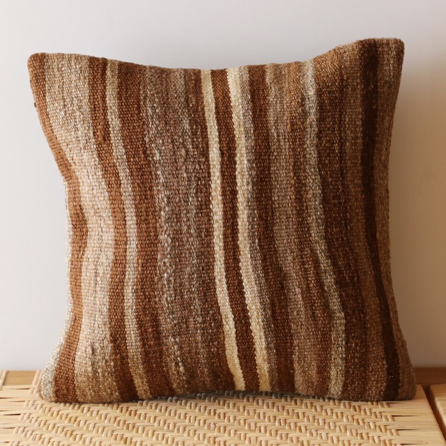 【キリムクッション】オールドキリム／40cm×40cm／クッションカバー ／C-14975
