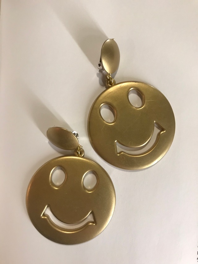Vintage gold smile earrings ( ヴィンテージ ゴールド スマイル イヤリング )