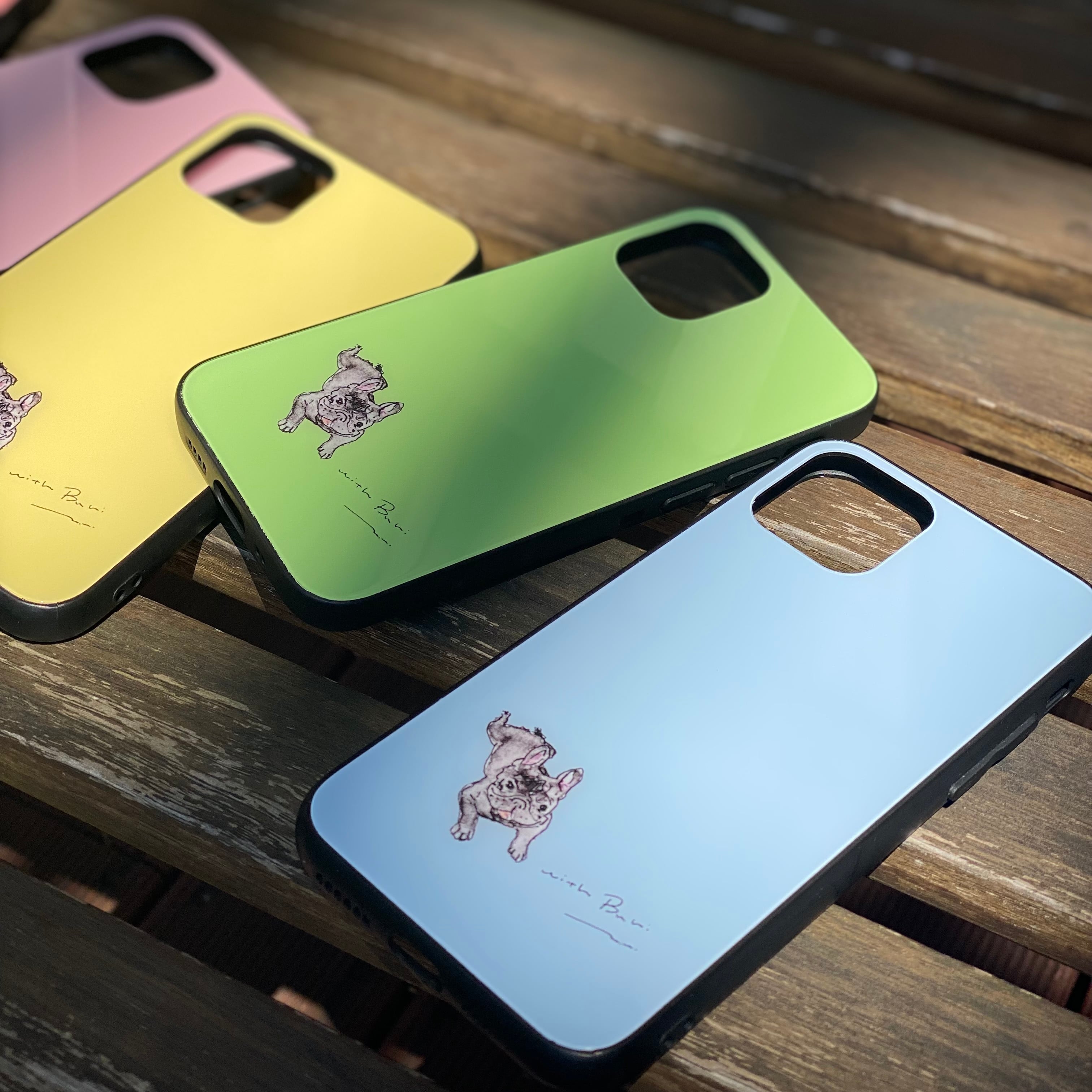 全6色】パステルカラー フレンチブルドッグ iPhoneケース フレブル