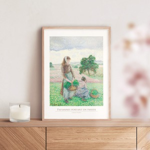 カミーユ・ピサロ 籠を運ぶ農婦 アートポスター 風景画 名画 絵画 ポスター アートパネル 特大 AP246