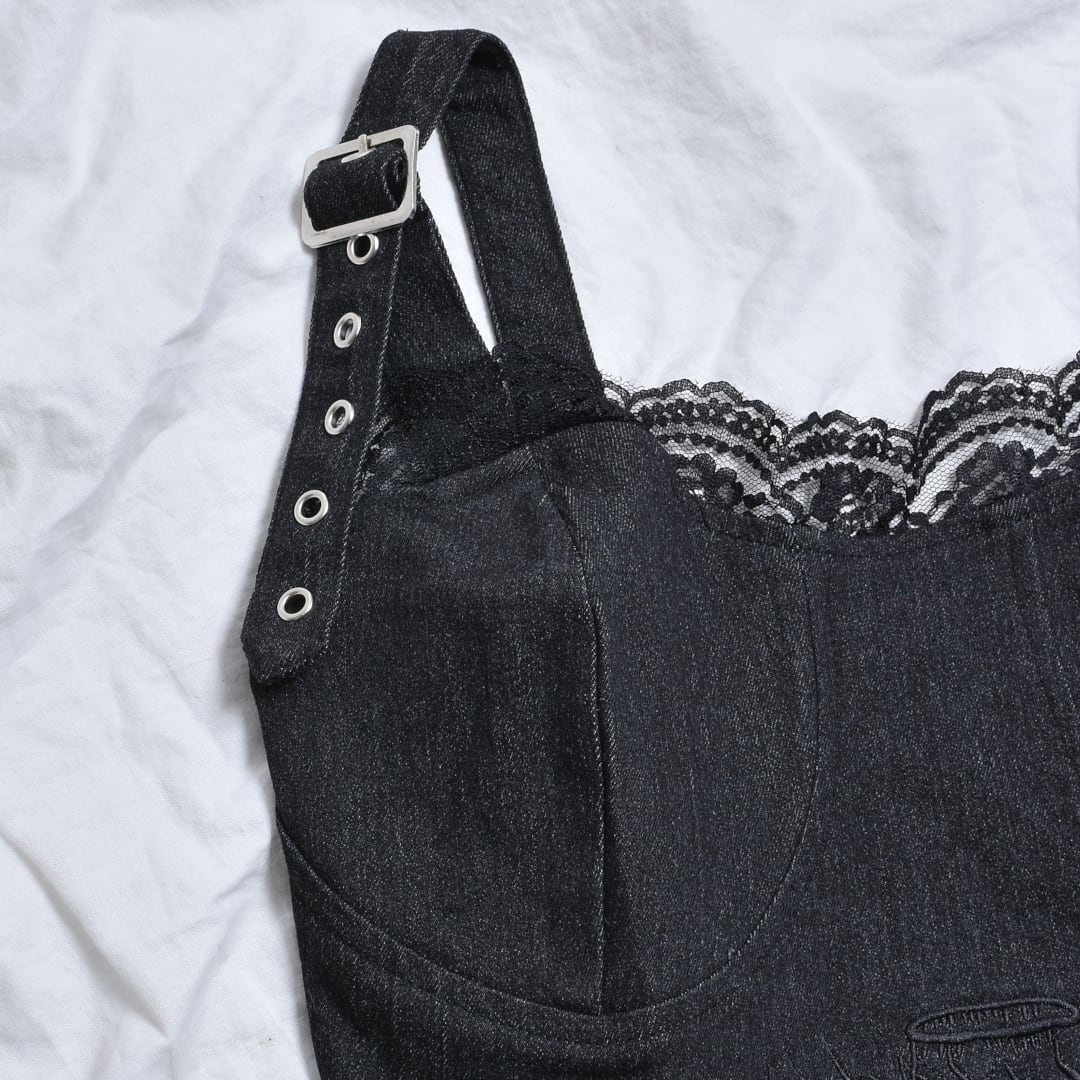 サブカル刺繍☆デニムビスチェ | VOLCAN&APHRODITE