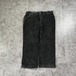40-50s フレンチワーク メタルボタン コーデュロイ ブラック パンツW38