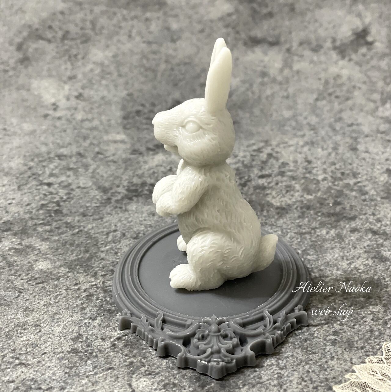 うさぎ(立体)e シリコンモールド | シリコンモールド・クレイクラフト