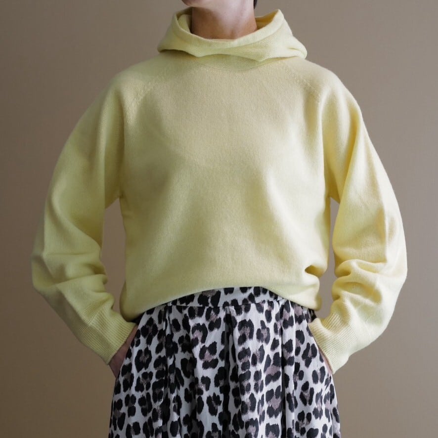 フードタートルニット(レモン)