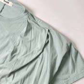 ZUCCA ズッカ タック デザイン 半袖 ワンピース M/水色 レディース 日本製