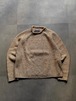 LANDS’ END ランズエンド ウール混 ネップニット ラグラン モックネック ブラウン M