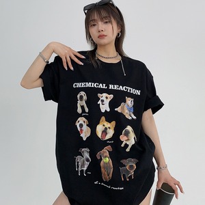 漆黒のイヌプリントTシャツ