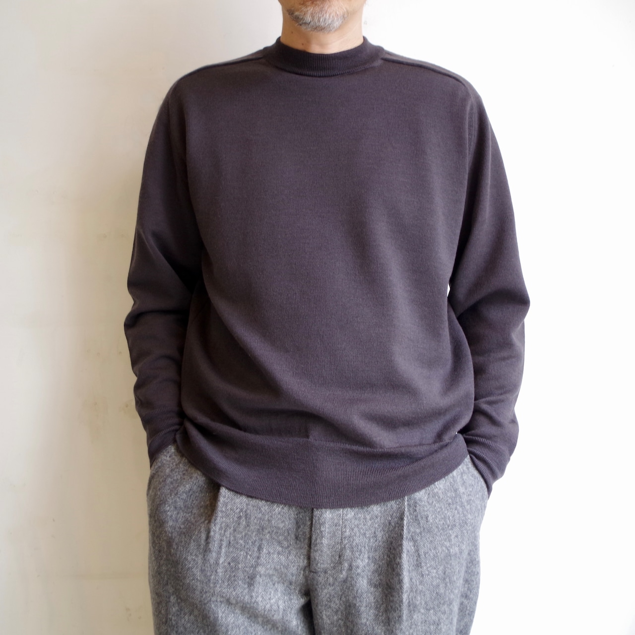 comm.arch. Worsted Merino Mock Neck P/O