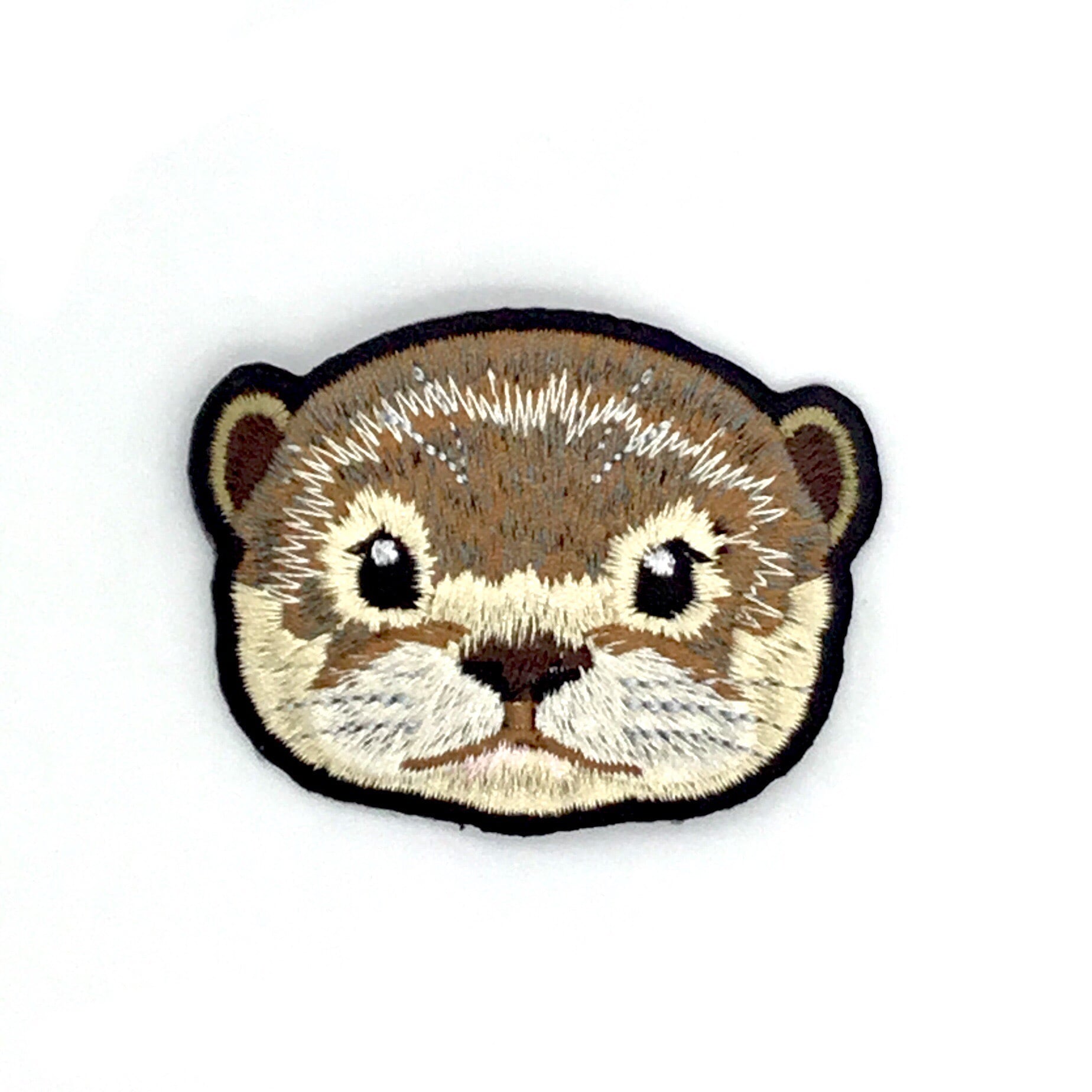 カワウソと魚 フェルト名札 ワッペン 車 フェルト