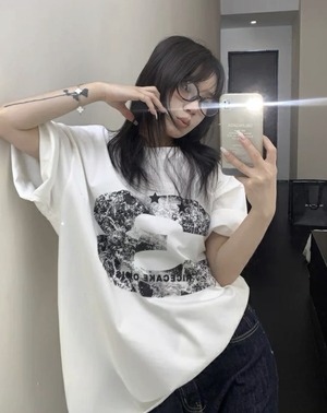 OISIS026 リラックスナンバープリントTシャツ