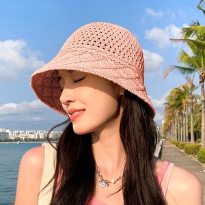 麦わら バケットハット レディース 春夏 韓国 麦わら帽子 帽子 ハット おしゃれ 大人 かわいい UV対策 日差し避け 涼しい 軽量 蒸れない ナチュラル 大人可愛い 大人女子